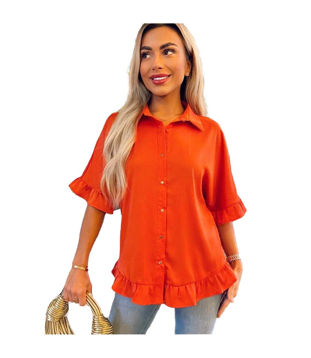 Blouse Femme Orange AX Paris-2