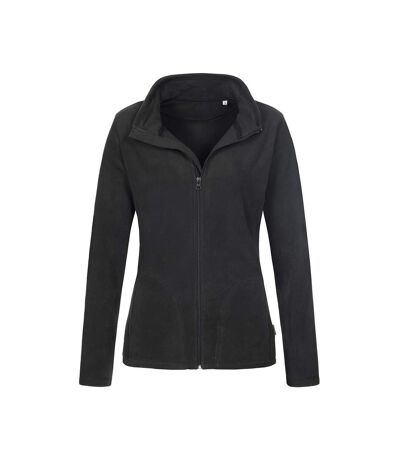 Stedman Womens/Ladies Active FZ Fleece (Black Opal) - UTAB297