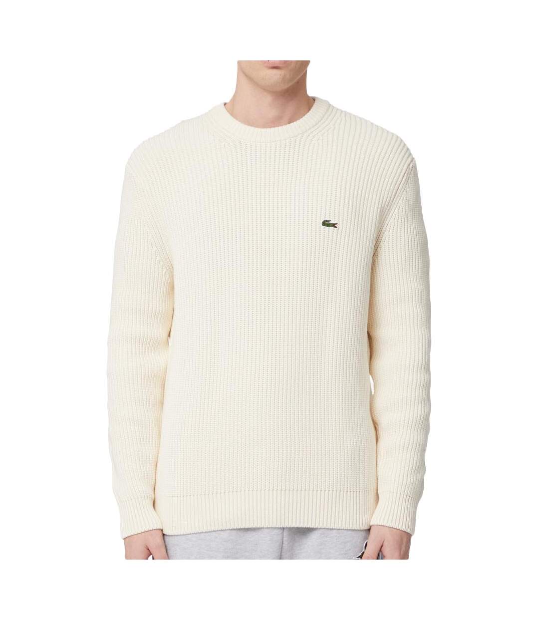 Pull blanc homme lacoste tricot ah0255 - 3xl-1