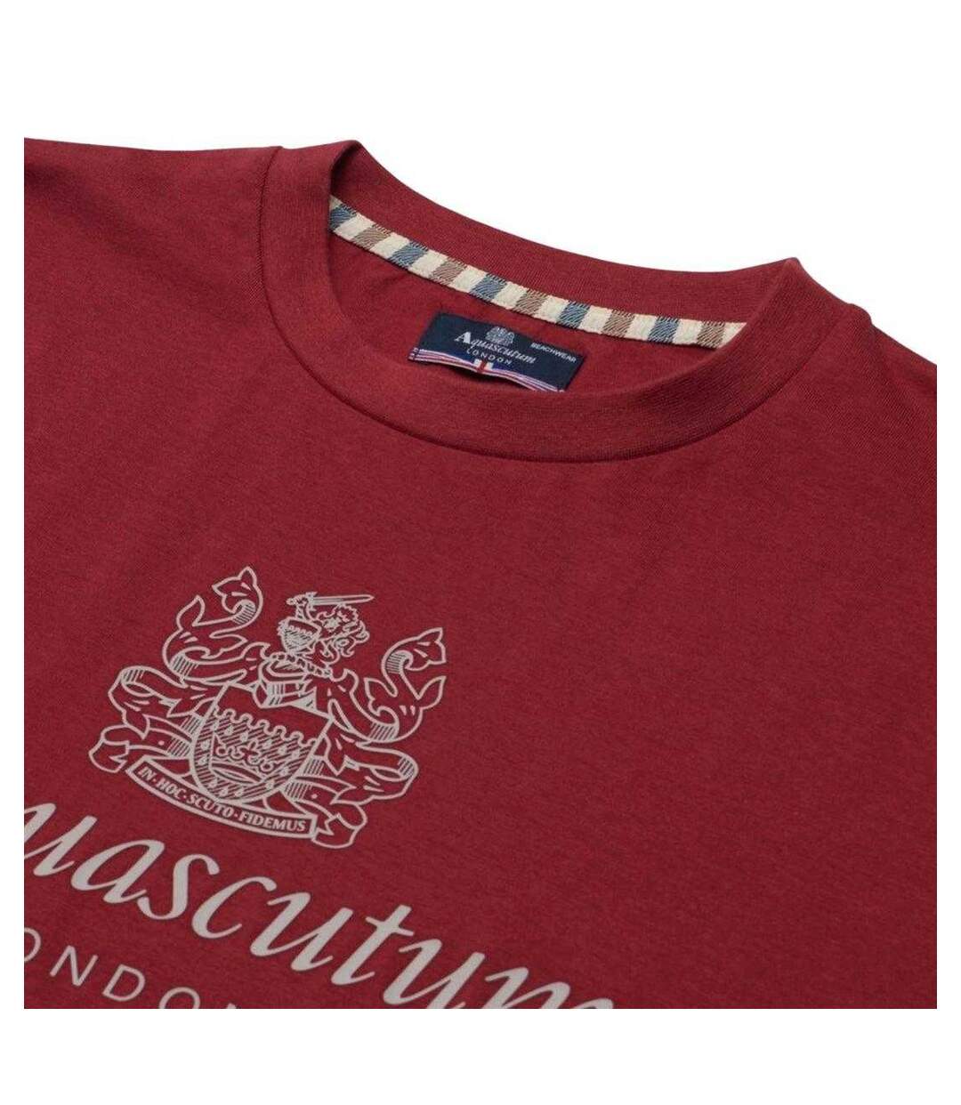 T-shirt Motif/style Gros Logo Bordeaux Homme Bordeaux Bordeaux Aquascutum-4