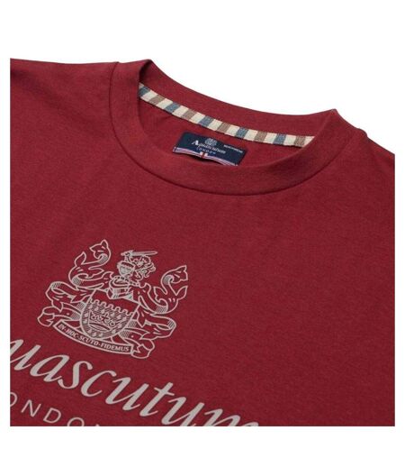 T-shirt Motif/style Gros Logo Bordeaux Homme Bordeaux Bordeaux Aquascutum