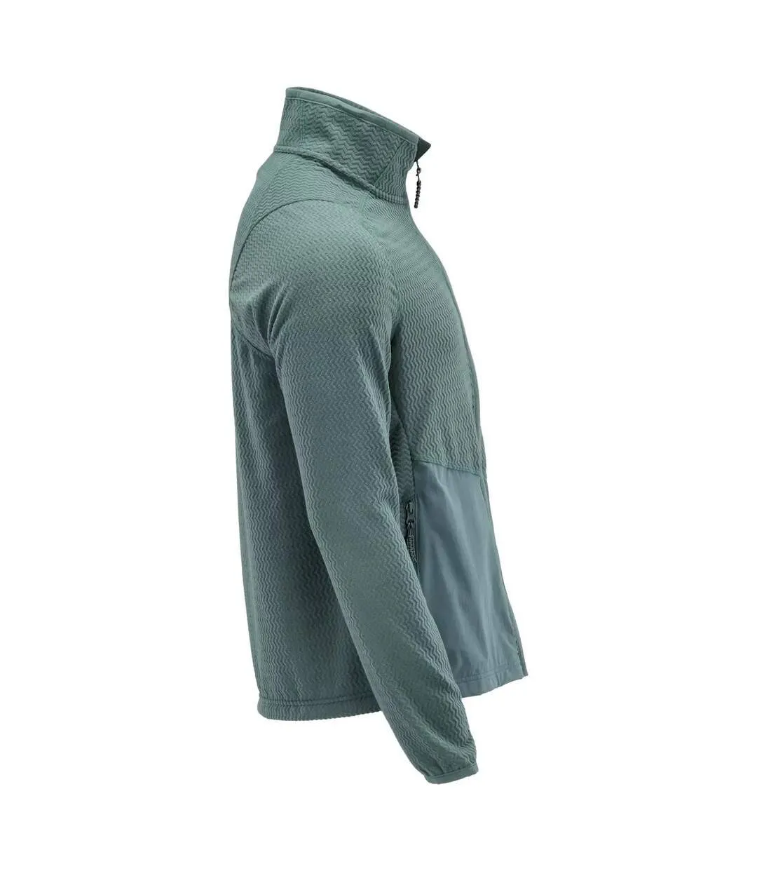 Mens Customised Patterned Fleece Jacket Light Forest Green Mascot-4