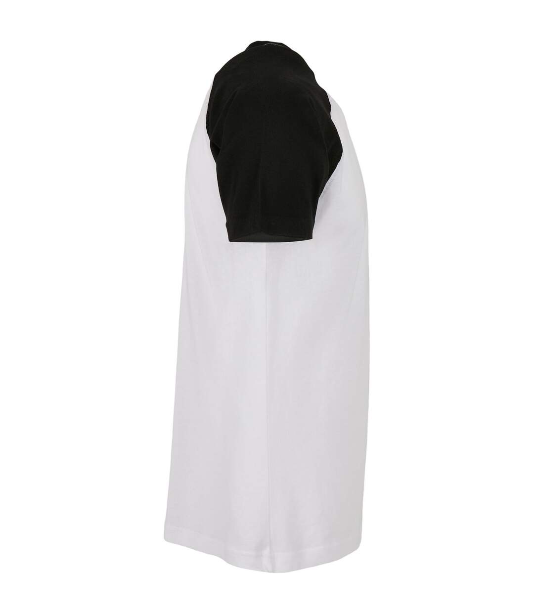 T-shirt Manches Raglan Motif/style Contrasté Adulte Blanc Noir Build Your Brand-4