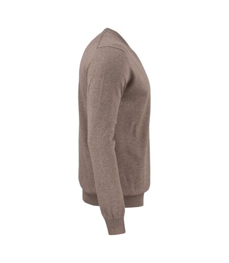 Mens Oakville V Neck Sweatshirt Nougat Melange Cutter & Buck