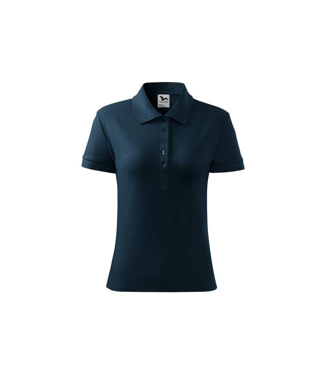 Womens/ladies Cotton Polo Shirt Navy Blue Malfini-2