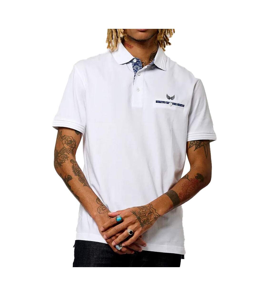 Polo Blanc Homme Kaporal BARRO - 3XL-1