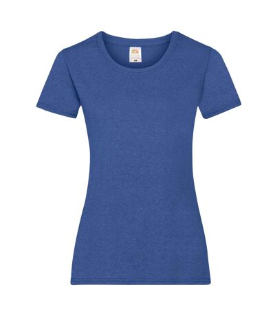 T-shirt value femme bleu roi chiné rétro Fruit of the Loom Fruit of the Loom