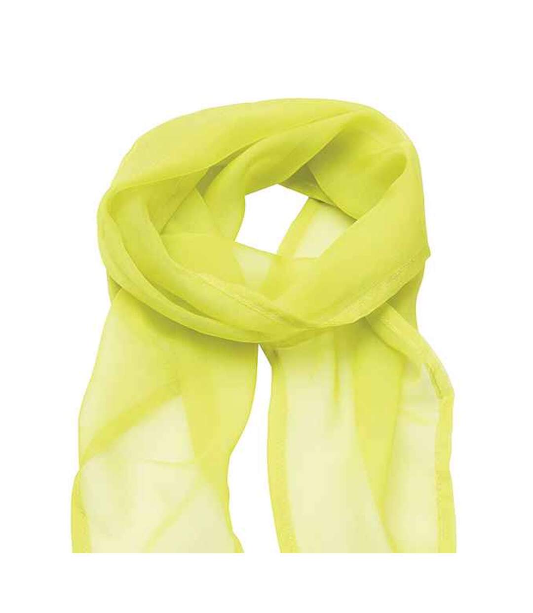 Unisex Adult Colours Chiffon Scarf One Size Lime Premier-2