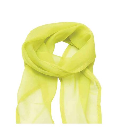 Unisex Adult Colours Chiffon Scarf One Size Lime Premier