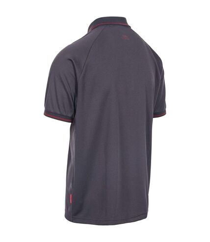 Trespass Mens Bonington Short Sleeve Active Polo Shirt (Dark Grey)
