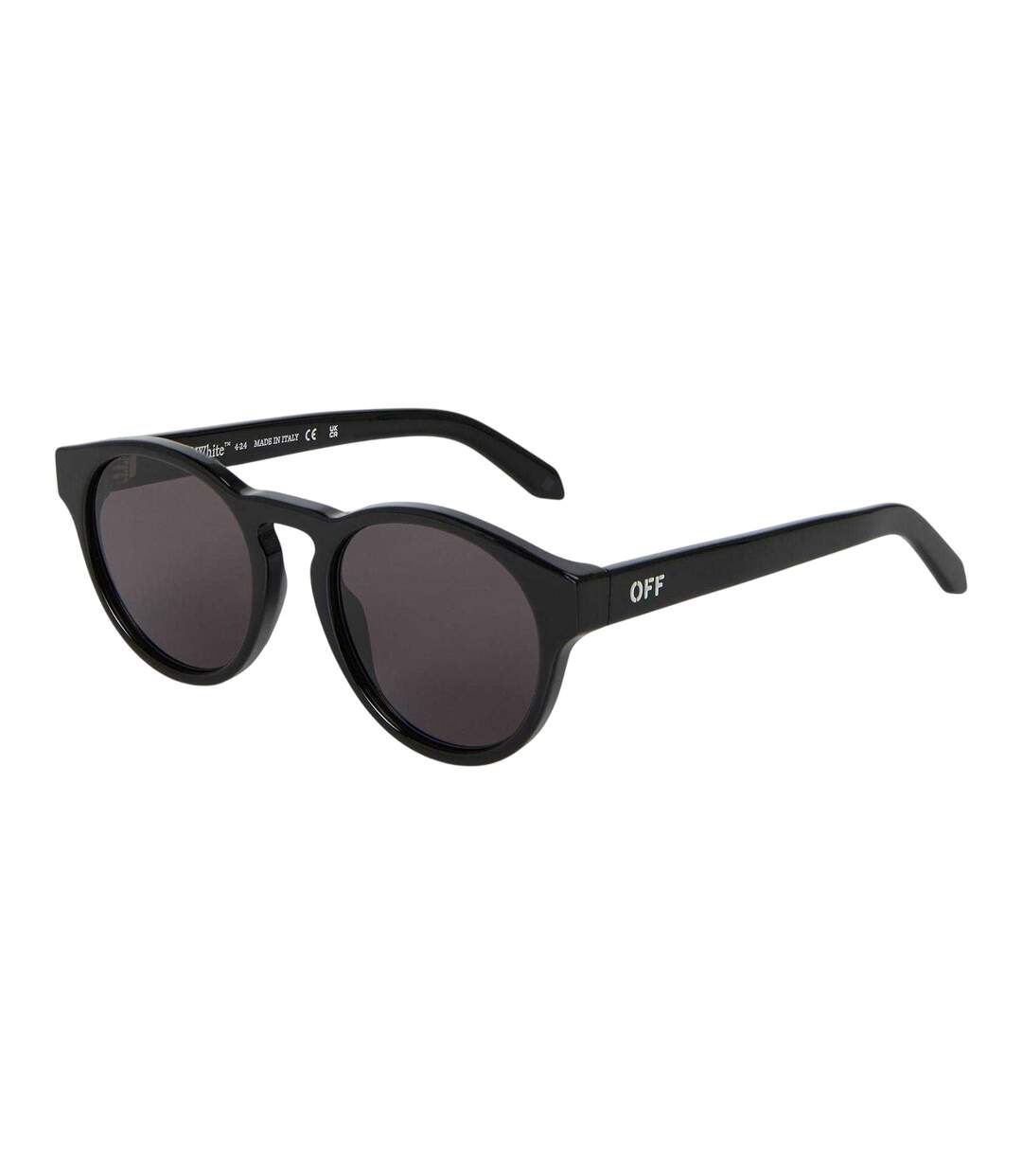 Unisex Adult Oakland Round Sunglasses One Size Black Dark Grey Off-White-1