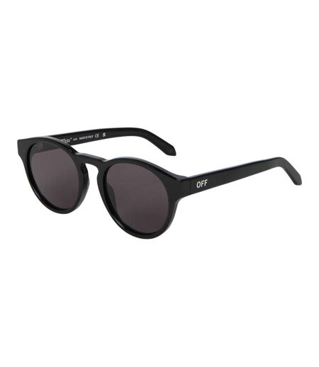 Unisex Adult Oakland Round Sunglasses One Size Black Dark Grey Off-White