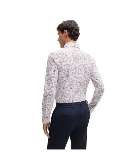 Chemise Habillée Motif/style Micro-pois Homme Blanc Boss