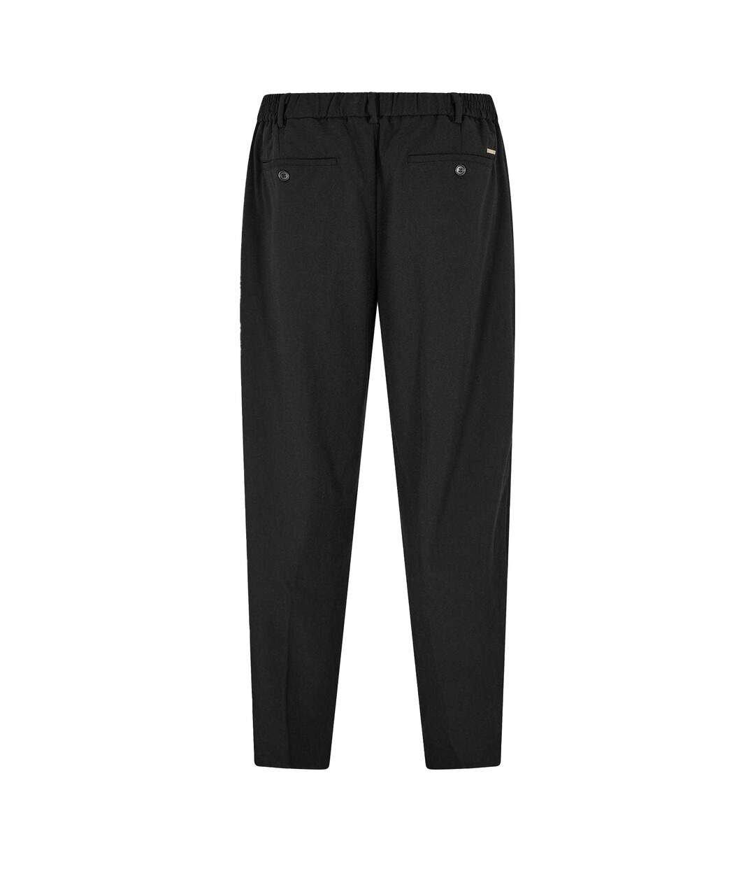 Mens Straight Leg Relaxed Fit Trousers Black Belier-2