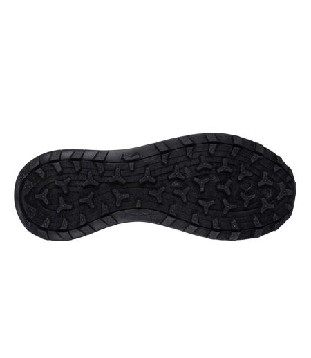 Mens Ridgestar Lace Up Flat Trainers Black Skechers