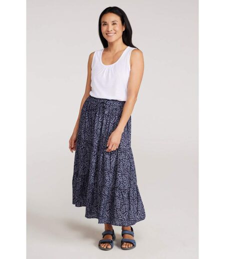 Womens/ladies palermo tiered midi skirt navy Mountain Warehouse