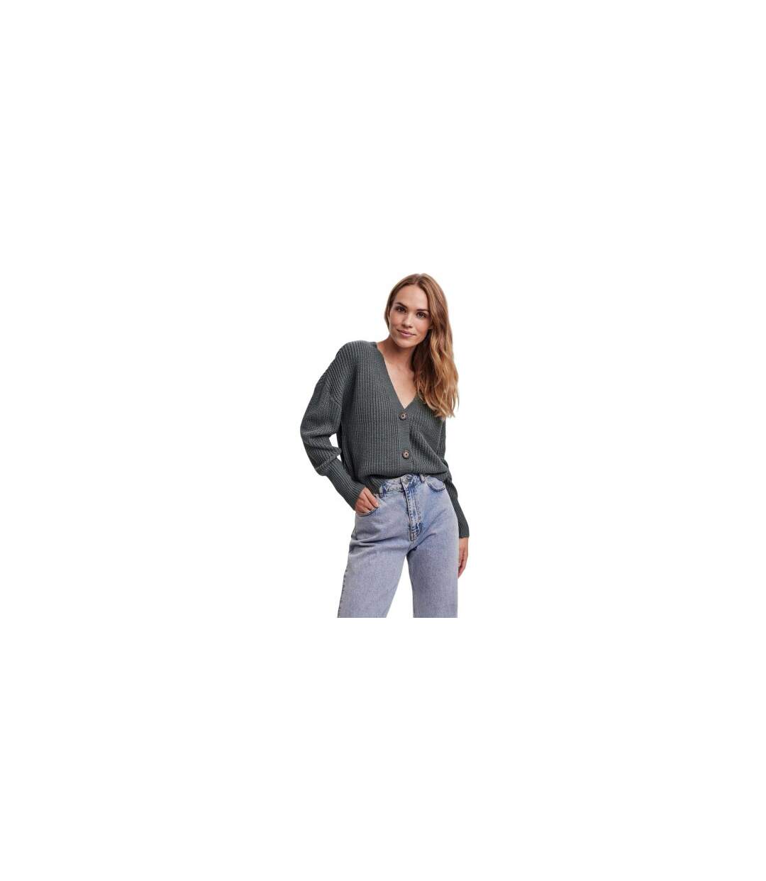 Cardigan Femme Vert De Gris Vero Moda-1