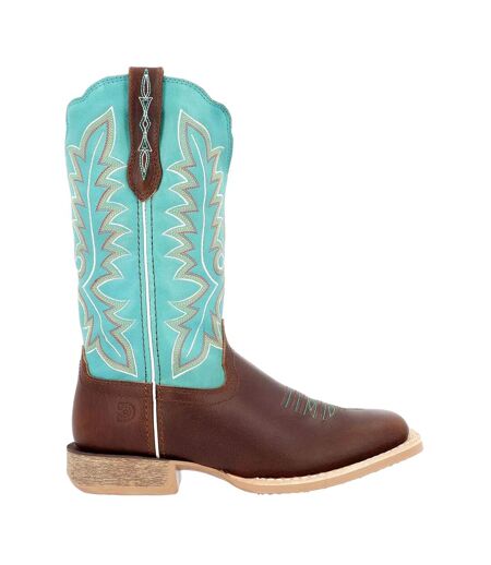 Bottines Santiags Lady Rebel Pro Femme Marron Bleu Durango