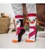 Mens Christmas Non Slip Thermal Slipper Socks with Grippers-4