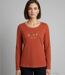 MAYFLOWER NOBODY3 – Tee-shirt manches longues orange éclatant et détails Lurex pour un style vitaminé-1