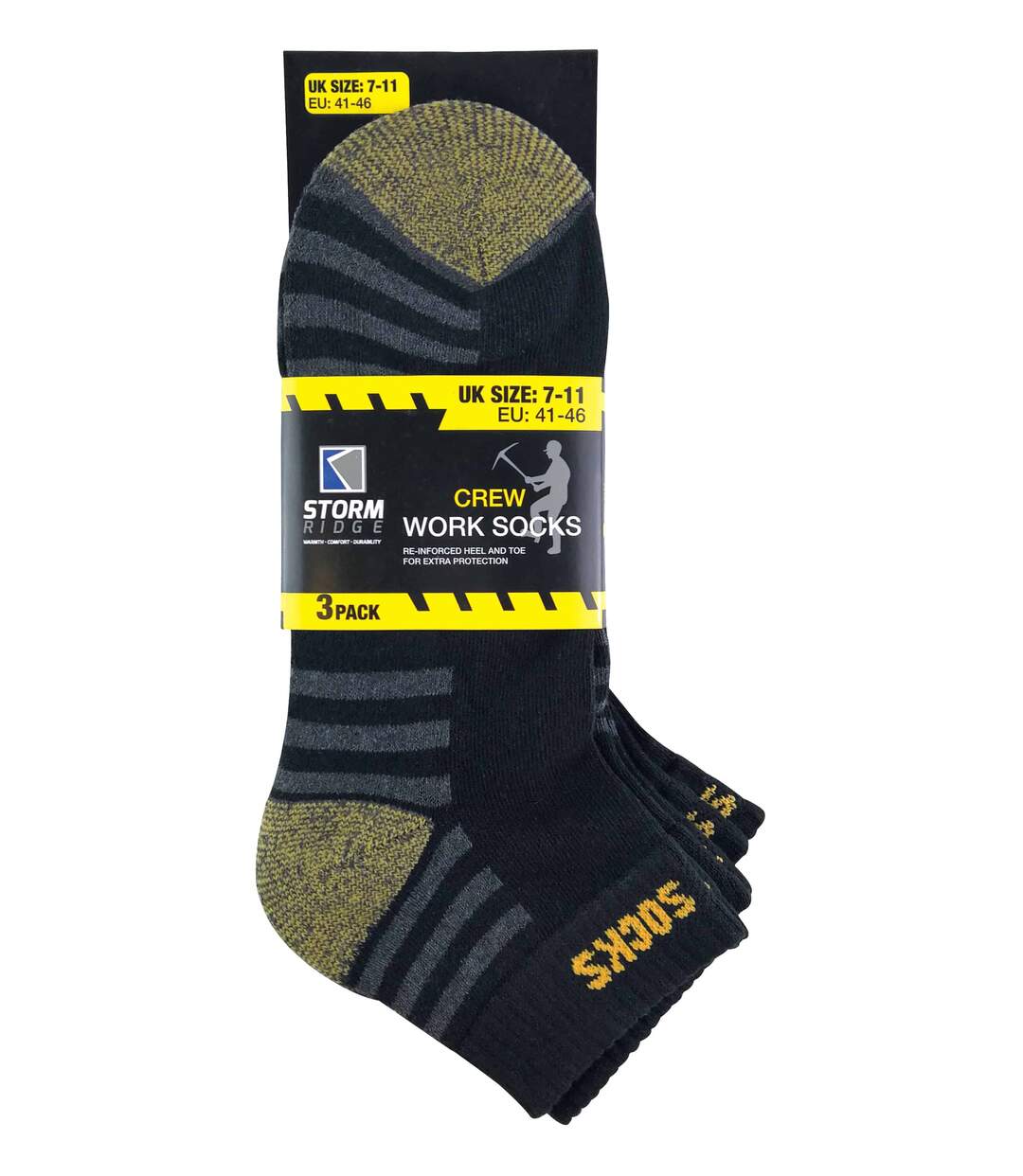 6 Paires Chaussettes de Travail Homme Coton Basses