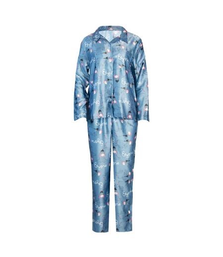 Ensemble De Pyjama Long Motif Bourriquet Femme Bleu Winnie The Pooh
