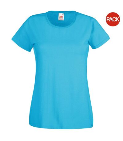 T-shirts manches courtes femmes bleu vif Fruit of the Loom