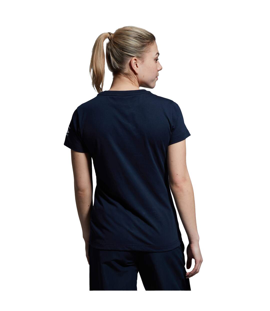 Womens/ladies Club Plain T-shirt Navy Canterbury-4