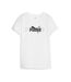 T-shirt blanc/noir femme puma essential - l-1