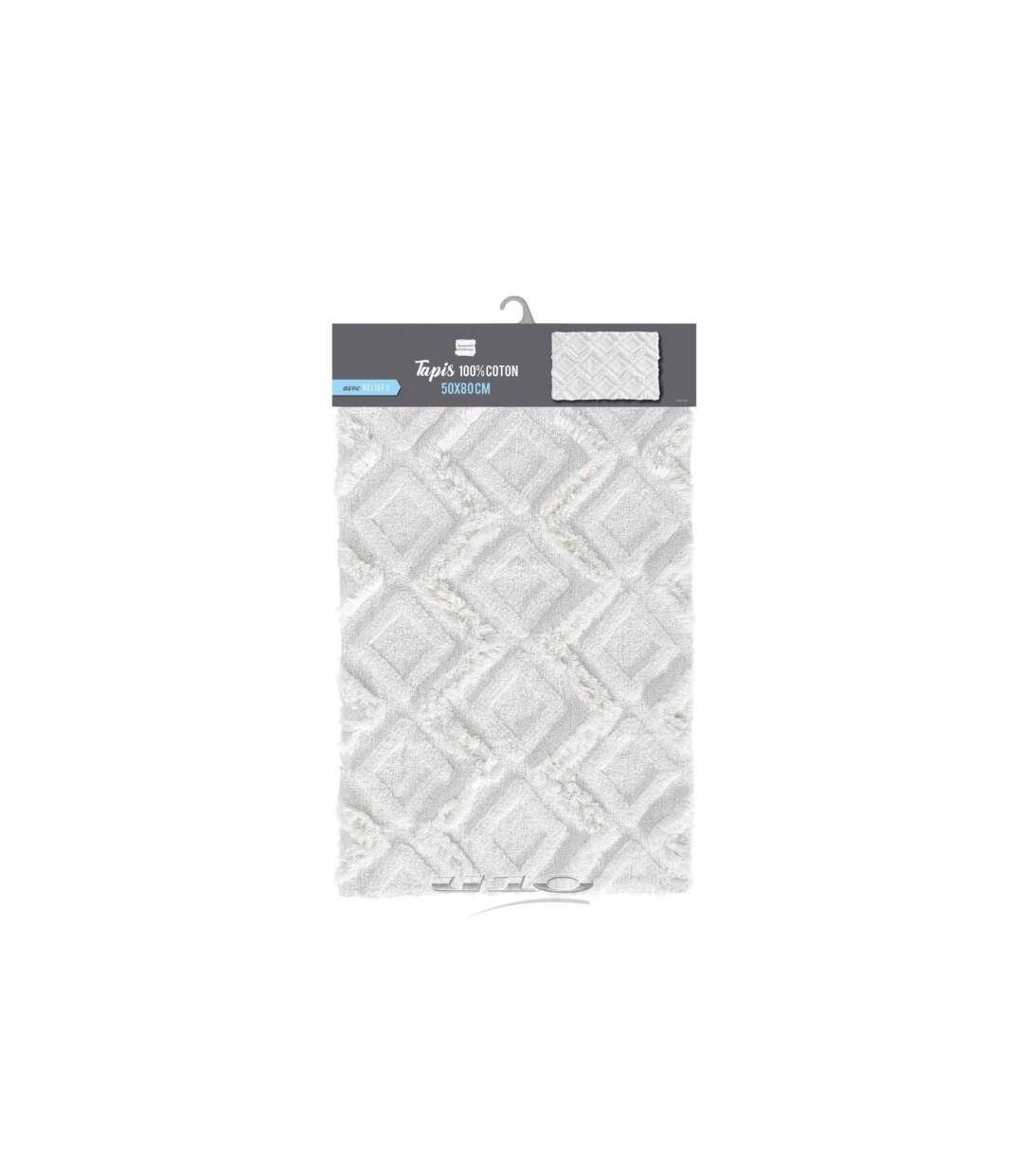 Tapis de Salle de Bain Ikatis 50x80cm Blanc-5