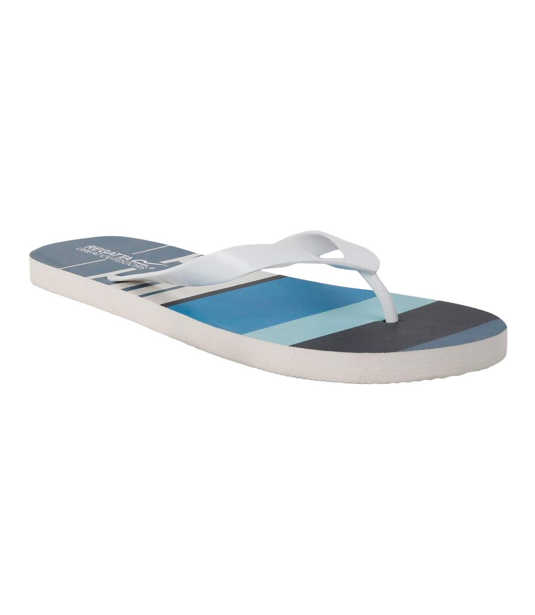 Mens bali striped flip flops blue Regatta