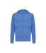 Unisex Adult Abisko Recycled Cotton Full Zip Hoodie Heather Blue Iqoniq-2