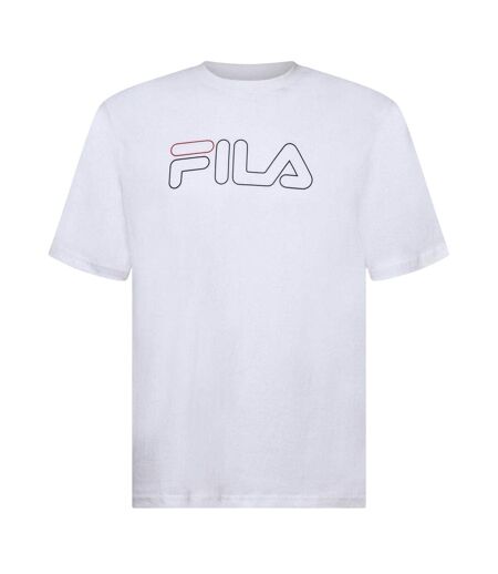 Mens Harrison Logo Cotton T-shirt White Fila