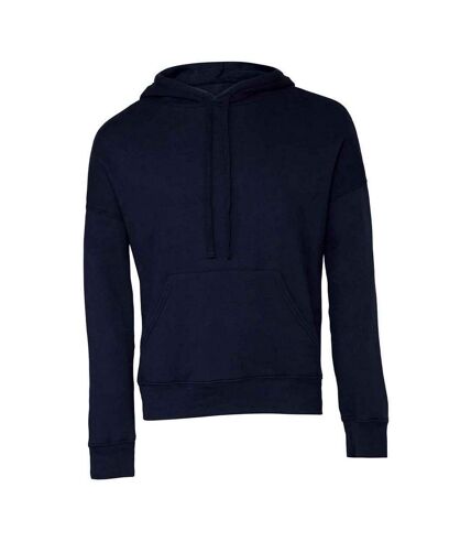 Unisex adult sponge fleece hoodie navy Bella + Canvas