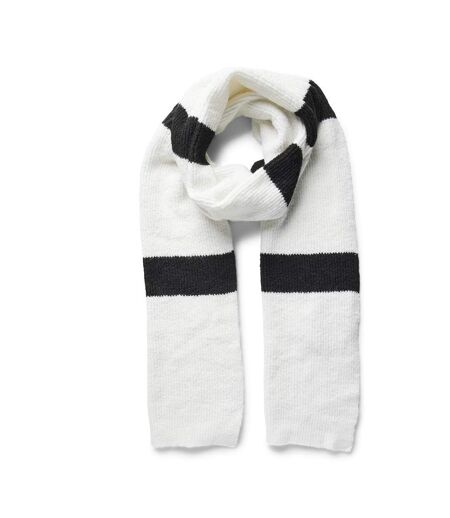 Echarpe rayure blanc/noir femme pieces sana scarf 17150468