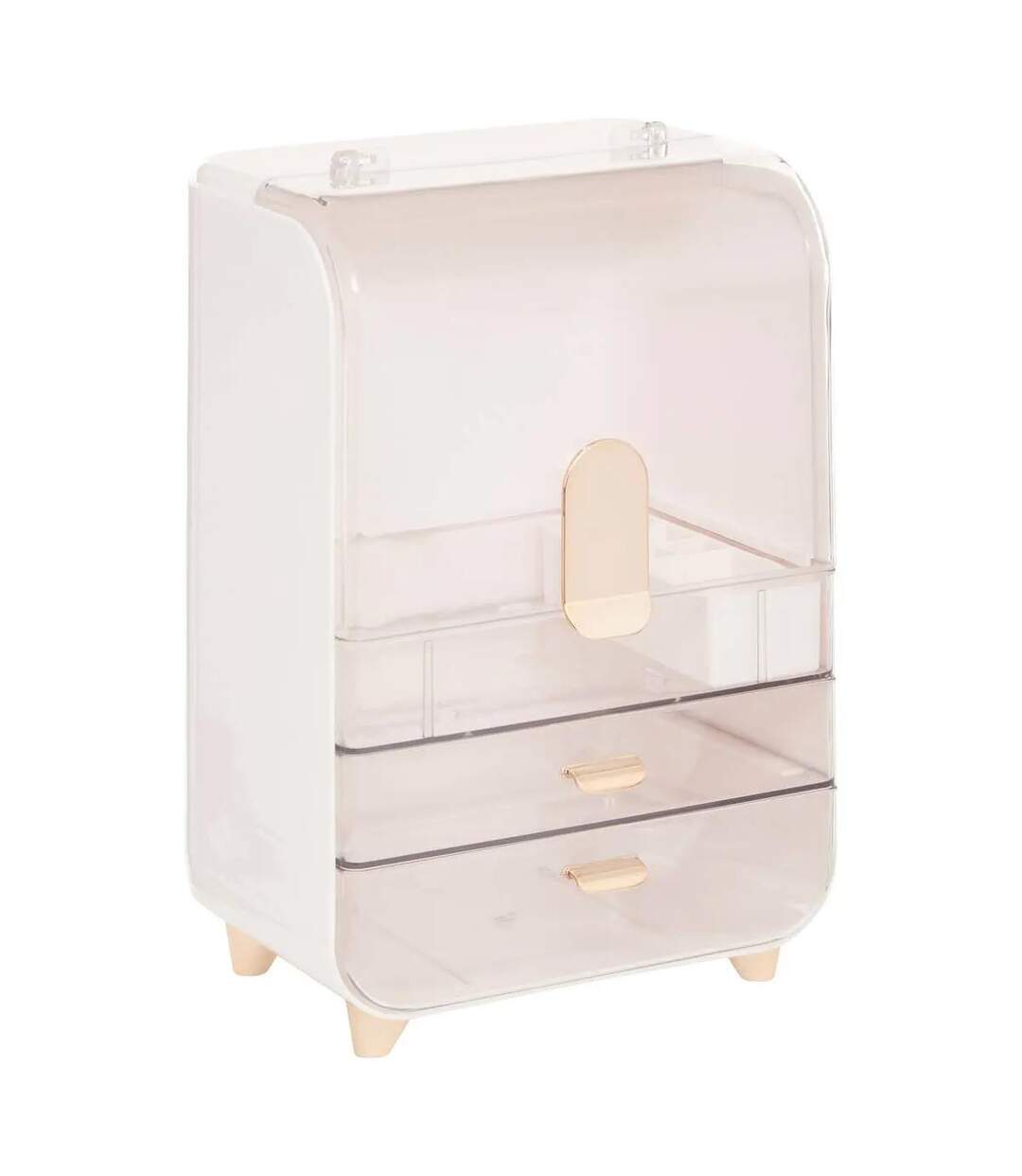 Organiseur 2 Tiroirs Sara 35cm Blanc-1