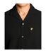 Mens Patterned Short-sleeved Shirt Black Lyle & Scott-4