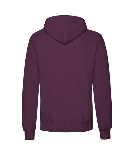 Sweat À Capuche Classic Homme Bordeaux Fruit Of The Loom