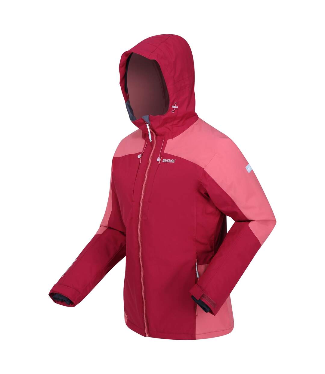 Doudoune matelassée highton femme rouge foncé / corail clair Regatta-3