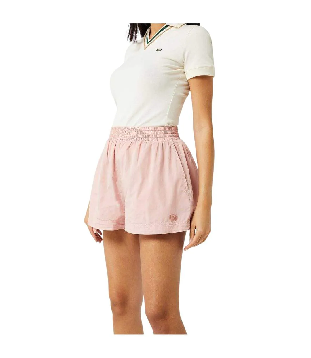 Womens/ladies Poplin Shorts Pink Lacoste-4