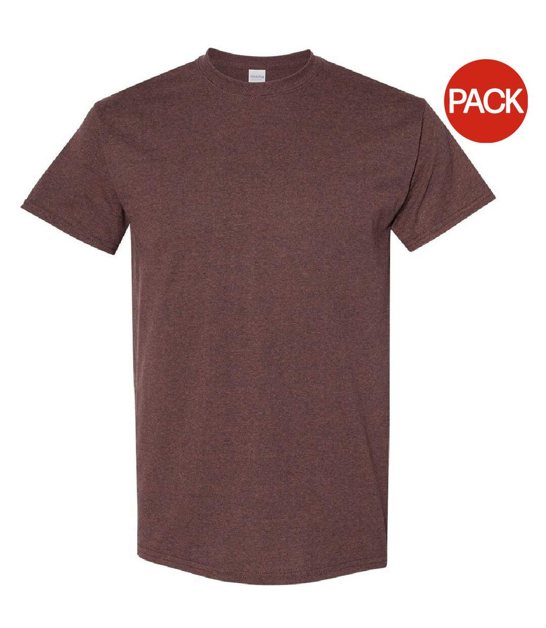 Lot De 5  T-shirts Manches Courtes Hommes Marron Gildan-1