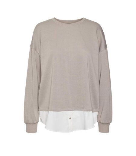 Sweat beige femme vero moda yoyo - m