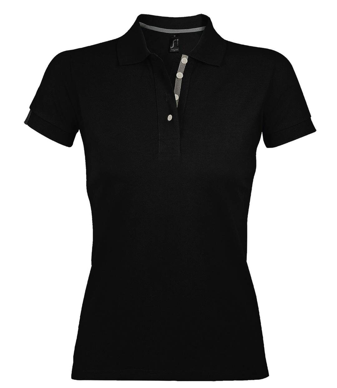 Polo manches courtes - Femme - 00575 - noir-2