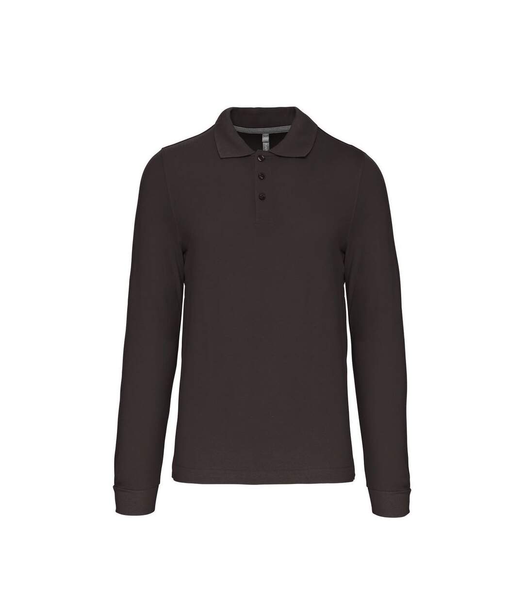 Polo manches longues - Homme - K243 - gris foncé