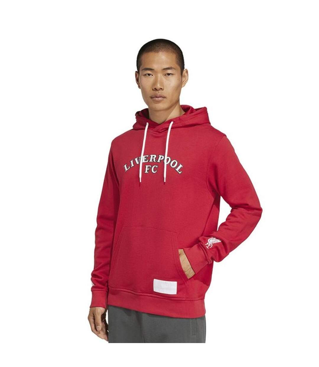 Sweat À Capuche Motif/style Liverpool Fc Homme Rouge Adidas-1