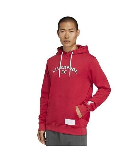 Sweat À Capuche Motif/style Liverpool Fc Homme Rouge Adidas