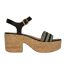 Womens/ladies Eloise Leather Platform Sandals Black FitFlop-1