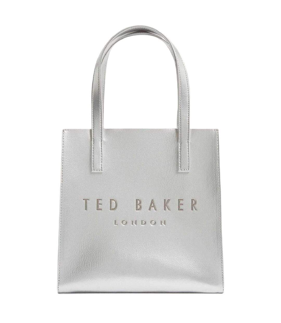 Icon Crinkle Tote Bag One Size Silver Metallic Ted Baker-1
