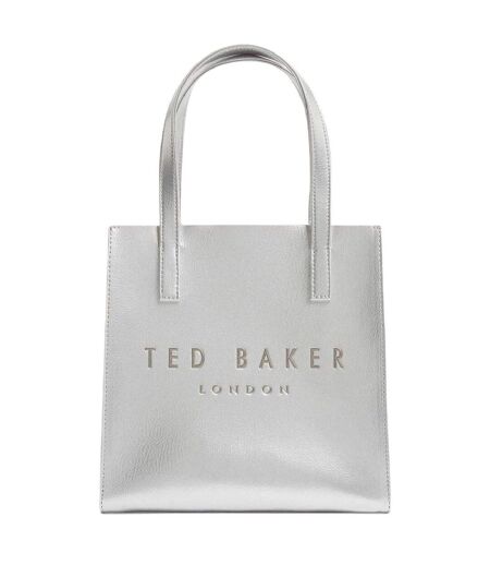 Icon Crinkle Tote Bag One Size Silver Metallic Ted Baker
