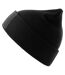Unisex Adult Wind S Patch Recycled Double Skin Cuffed Beanie Black Atlantis-1